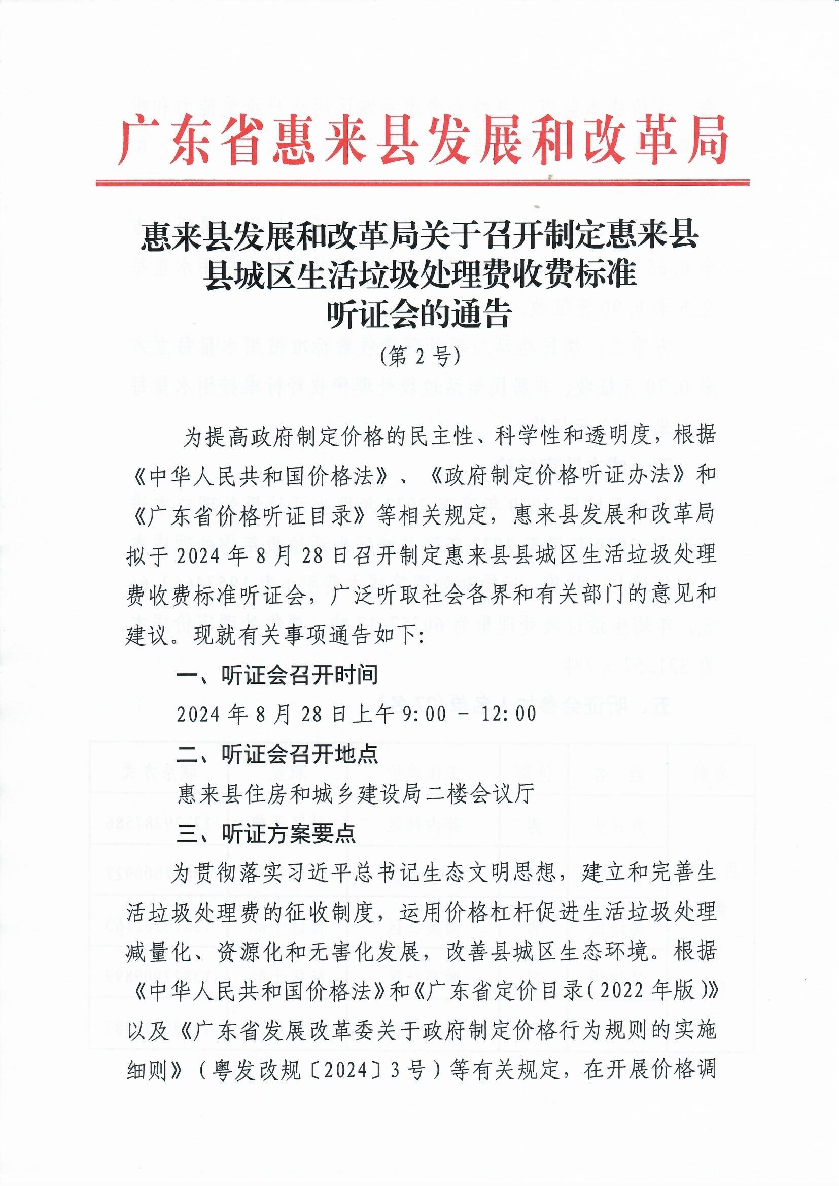 惠来县发展和改革局关于召开制定惠来县县城区生活垃圾处理费收费标准听证会的通告（1）.jpg